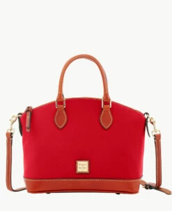 Pebble Grain Darcy Satchel Red