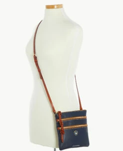 MLB Brewers N S Triple Zip Crossbody BREWERS -Florentine Shop B0298G AWNVPATNBRWS ALT4