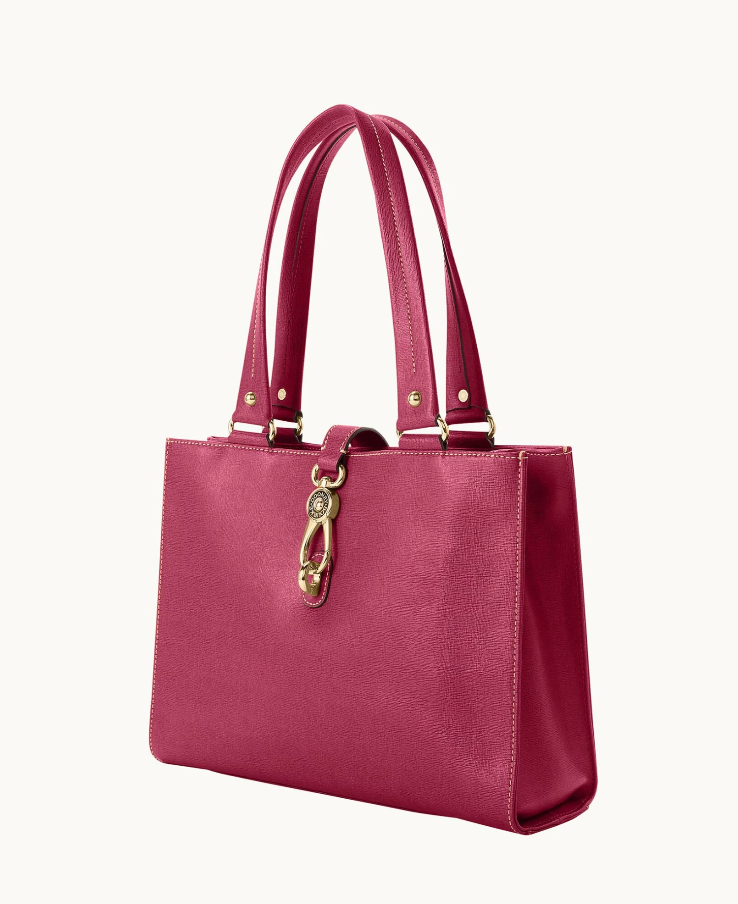 Saffiano Medium Logo Lock Tote Cranberry Saffiano Medium Logo Lock Tote Cranberry -Florentine Shop B0787G SICBSICB ALT1 1