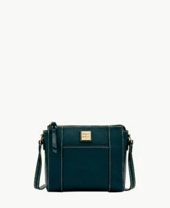 Pebble Grain Lexington Crossbody Black Black