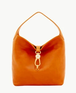 Florentine Logo Lock Shoulder Bag Natural