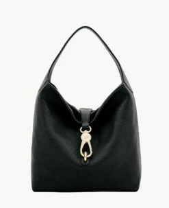 Belvedere Logo Lock Shoulder Bag Brown Tmoro