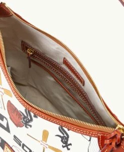 MLB White Sox Hobo WHITE SOX 6 MLB White Sox Hobo WHITE SOX -Florentine Shop B0924G QUMWPATNWHSX ALT2 1