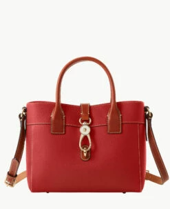 Pebble Grain Amelie Tote Red