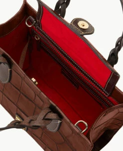 Denison Gia Satchel Cognac 2 Denison Gia Satchel Cognac -Florentine Shop B1298G 8DCGPABM ALT2