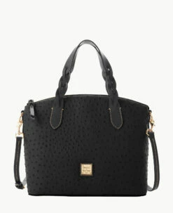 Ostrich Celeste Satchel Bone -Florentine Shop B1299G OTBLPABL