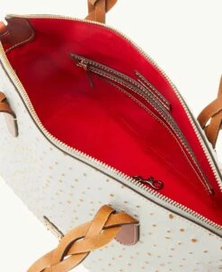 Ostrich Celeste Satchel Bone -Florentine Shop B1299G OTBOPATN ALT2 1