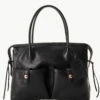 Florentine Medium East West Satchel Black