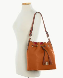 Pebble Grain Tasha Drawstring Caramel 4 Pebble Grain Tasha Drawstring Caramel -Florentine Shop B1596G AWCAPATN ALT4