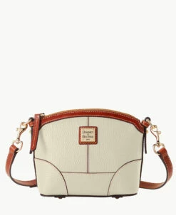 Pebble Grain Mini Domed Crossbody Geranium -Florentine Shop B1615G AWBOPATN
