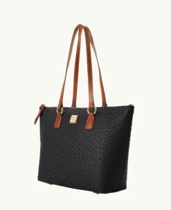 Ostrich Wren Tote Black 8 Ostrich Wren Tote Black -Florentine Shop B1694G OTBLPAKR ALT1 1