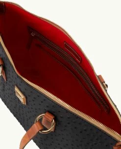 Ostrich Wren Tote Black 9 Ostrich Wren Tote Black -Florentine Shop B1694G OTBLPAKR ALT2 1