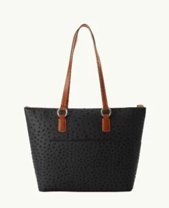 Ostrich Wren Tote Black 10 Ostrich Wren Tote Black -Florentine Shop B1694G OTBLPAKR ALT3 1