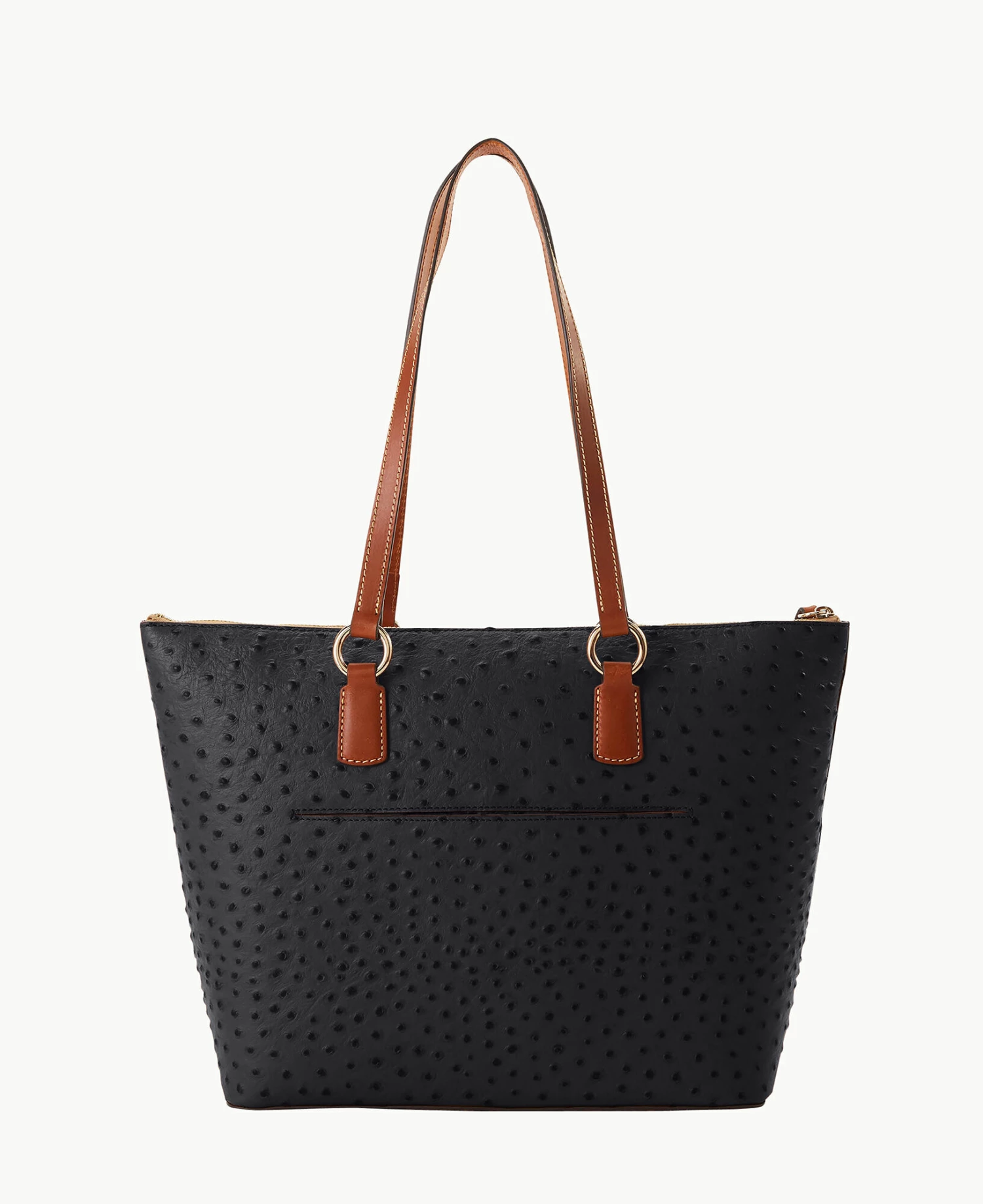 Ostrich Wren Tote Black Ostrich Wren Tote Black -Florentine Shop B1694G OTBLPAKR ALT3