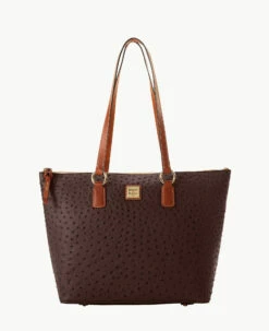 Ostrich Wren Tote Black 14 Ostrich Wren Tote Black -Florentine Shop B1694G OTBMPAKR