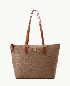 Ostrich Wren Tote Black 17 Ostrich Wren Tote Black -Florentine Shop B1694G OTMSPAKR