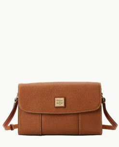 Pebble Grain Casey Crossbody Caramel