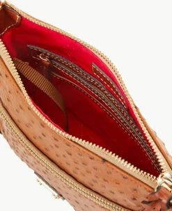 Ostrich Letter Carrier Caramel 2 Ostrich Letter Carrier Caramel -Florentine Shop B1725G OTCAPAKR ALT2