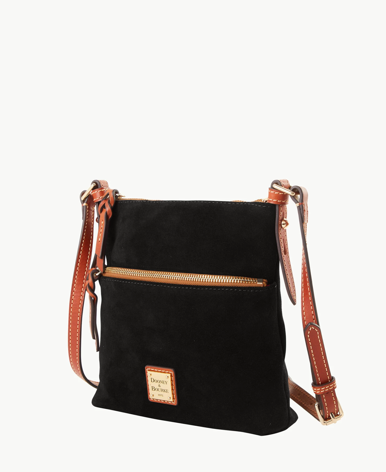 Suede Letter Carrier Black Suede Letter Carrier Black -Florentine Shop B1725G SUBLPATN ALT1