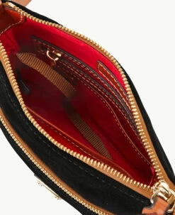 Suede Letter Carrier Black 3 Suede Letter Carrier Black -Florentine Shop B1725G SUBLPATN ALT2