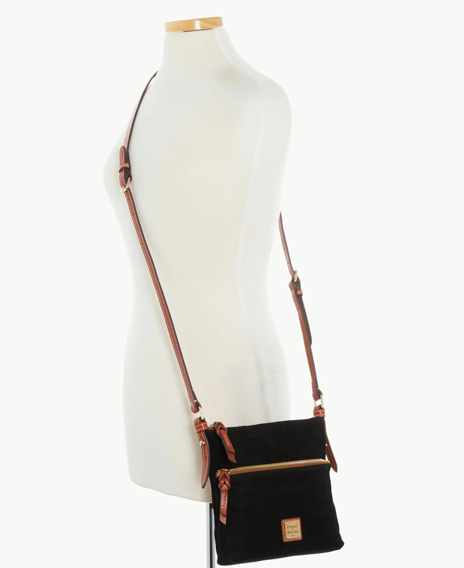 Suede Letter Carrier Black Suede Letter Carrier Black -Florentine Shop B1725G SUBLPATN ALT4