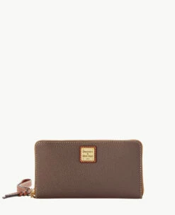 Pebble Grain Large Zip Around Wristlet Crossbody Black 10 Pebble Grain Large Zip Around Wristlet Crossbody Black -Florentine Shop B1792G AWELPATN