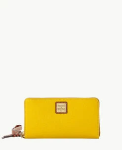 Pebble Grain Large Zip Around Wristlet Crossbody Black 17 Pebble Grain Large Zip Around Wristlet Crossbody Black -Florentine Shop B1792G AWSNPATN