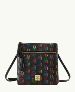 DB75 Multi Double Zip Tassel Crossbody Black 4 DB75 Multi Double Zip Tassel Crossbody Black -Florentine Shop B1795G 5SBLPABL 1