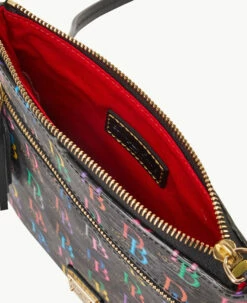 DB75 Multi Double Zip Tassel Crossbody Black 2 DB75 Multi Double Zip Tassel Crossbody Black -Florentine Shop B1795G 5SBLPABL ALT2