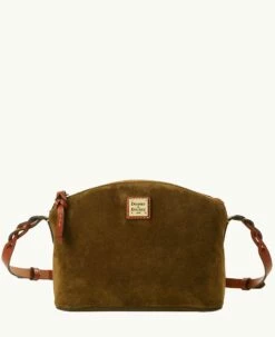 Suede Penny Crossbody Olive -Florentine Shop B1823G SUOLPATN 1