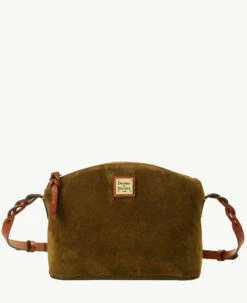 Suede Penny Crossbody Olive