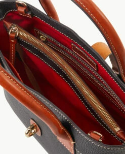 Pebble Grain Cara Tote Black 2 Pebble Grain Cara Tote Black -Florentine Shop B1828G AWBLPATN ALT2