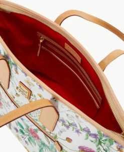 Botanical Collection Tote White 2 Botanical Collection Tote White -Florentine Shop B1854G BZWHSVNA ALT2