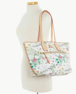 Botanical Collection Tote White 3 Botanical Collection Tote White -Florentine Shop B1854G BZWHSVNA ALT4