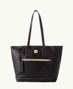 Ostrich Tote Black Black 5 Ostrich Tote Black Black -Florentine Shop B1854G OTBLPABL 1