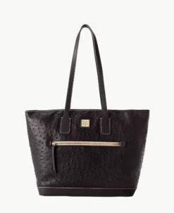 Ostrich Tote Black Black 11 Ostrich Tote Black Black -Florentine Shop B1854G OTBLPABL 2