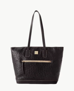 Ostrich Tote Black Black