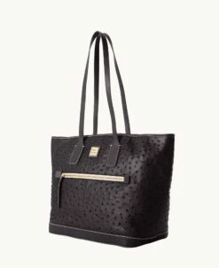 Ostrich Tote Black Black 7 Ostrich Tote Black Black -Florentine Shop B1854G OTBLPABL ALT1 1