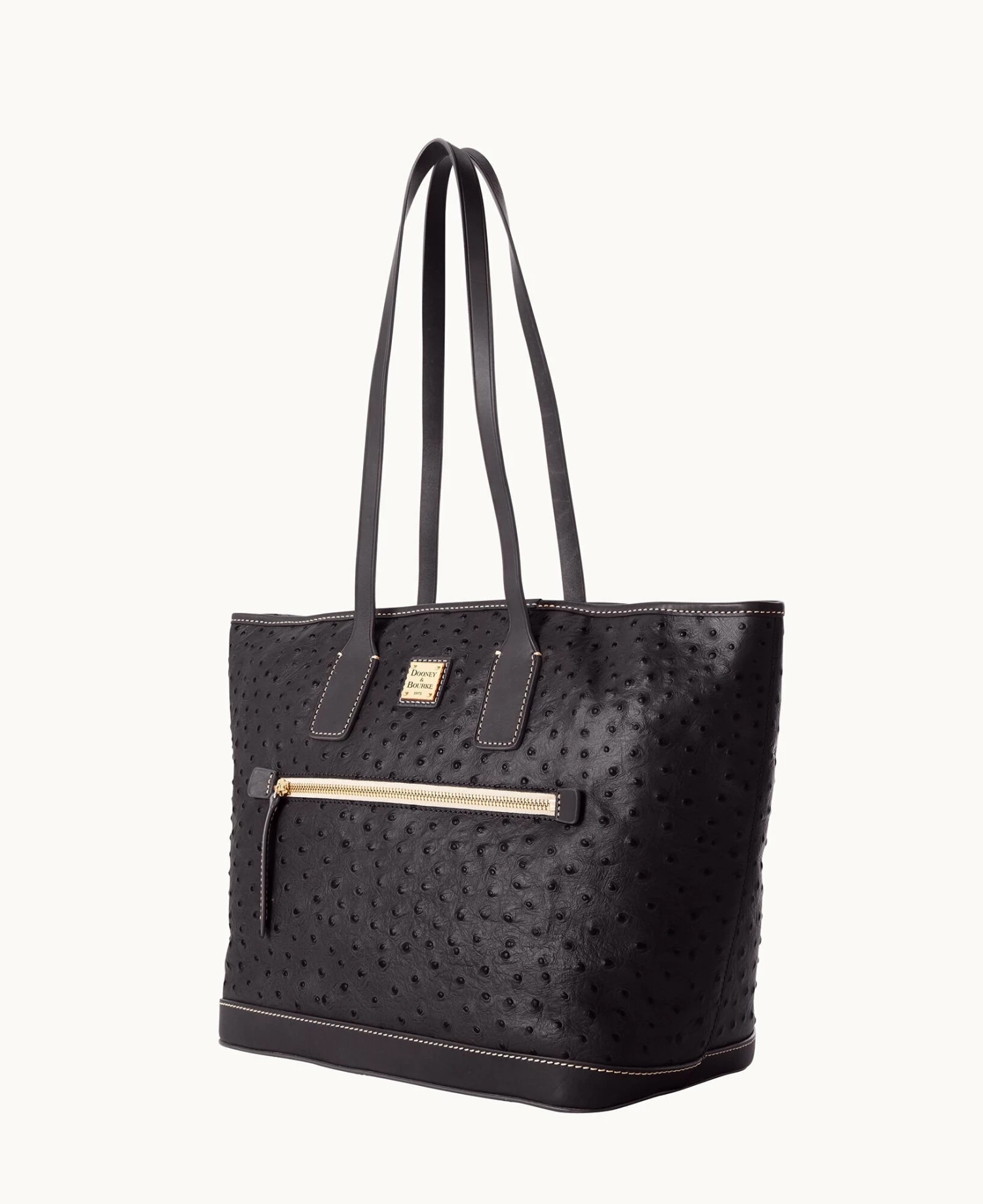 Ostrich Tote Black Black Ostrich Tote Black Black -Florentine Shop B1854G OTBLPABL ALT1 1