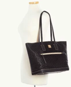 Ostrich Tote Black Black 9 Ostrich Tote Black Black -Florentine Shop B1854G OTBLPABL ALT4 1