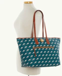 NFL Eagles Large Tote Eagles -Florentine Shop B1855G NJGRPATNEAGL ALT4 1