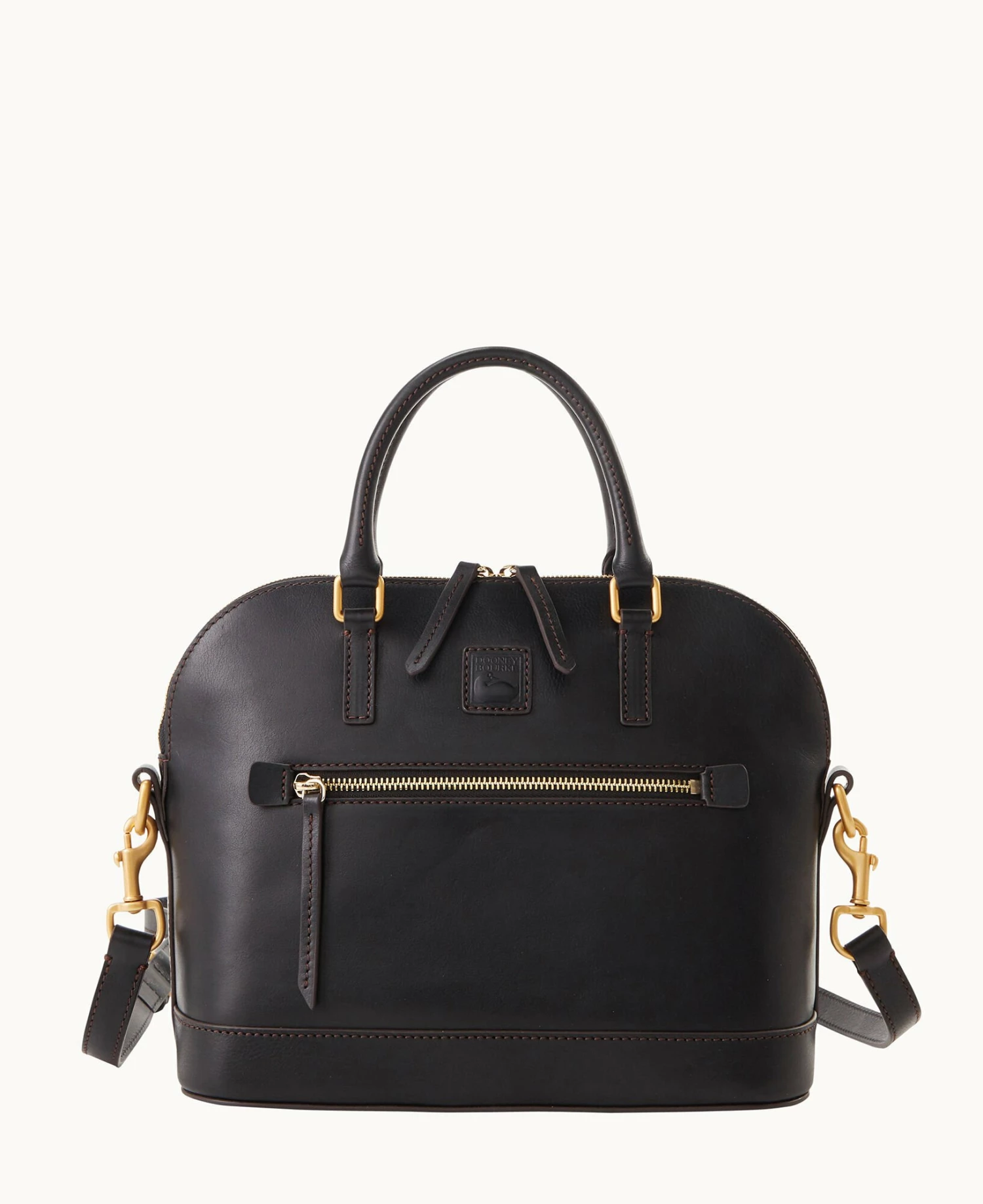 Florentine Domed Satchel Black Black Florentine Domed Satchel Black Black -Florentine Shop B1914D SCBLSCBL 1
