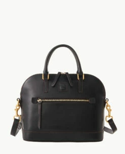 Florentine Domed Satchel Black Black