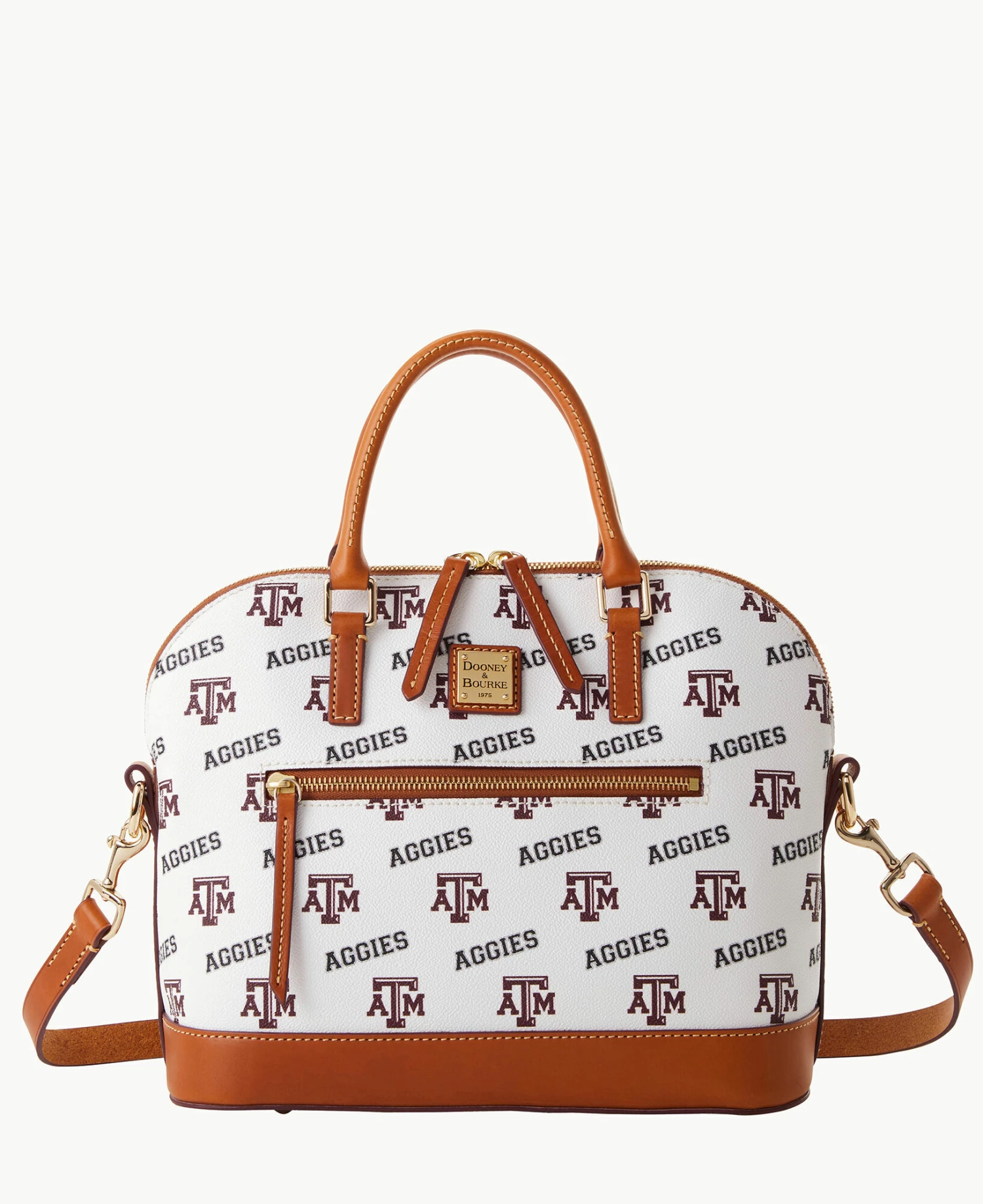 Collegiate Texas Achr(38)M University Domed Zip Satchel TEXAS A&M Collegiate Texas Achr(38)M University Domed Zip Satchel TEXAS A&M -Florentine Shop B1914G AAWHPANATXAM