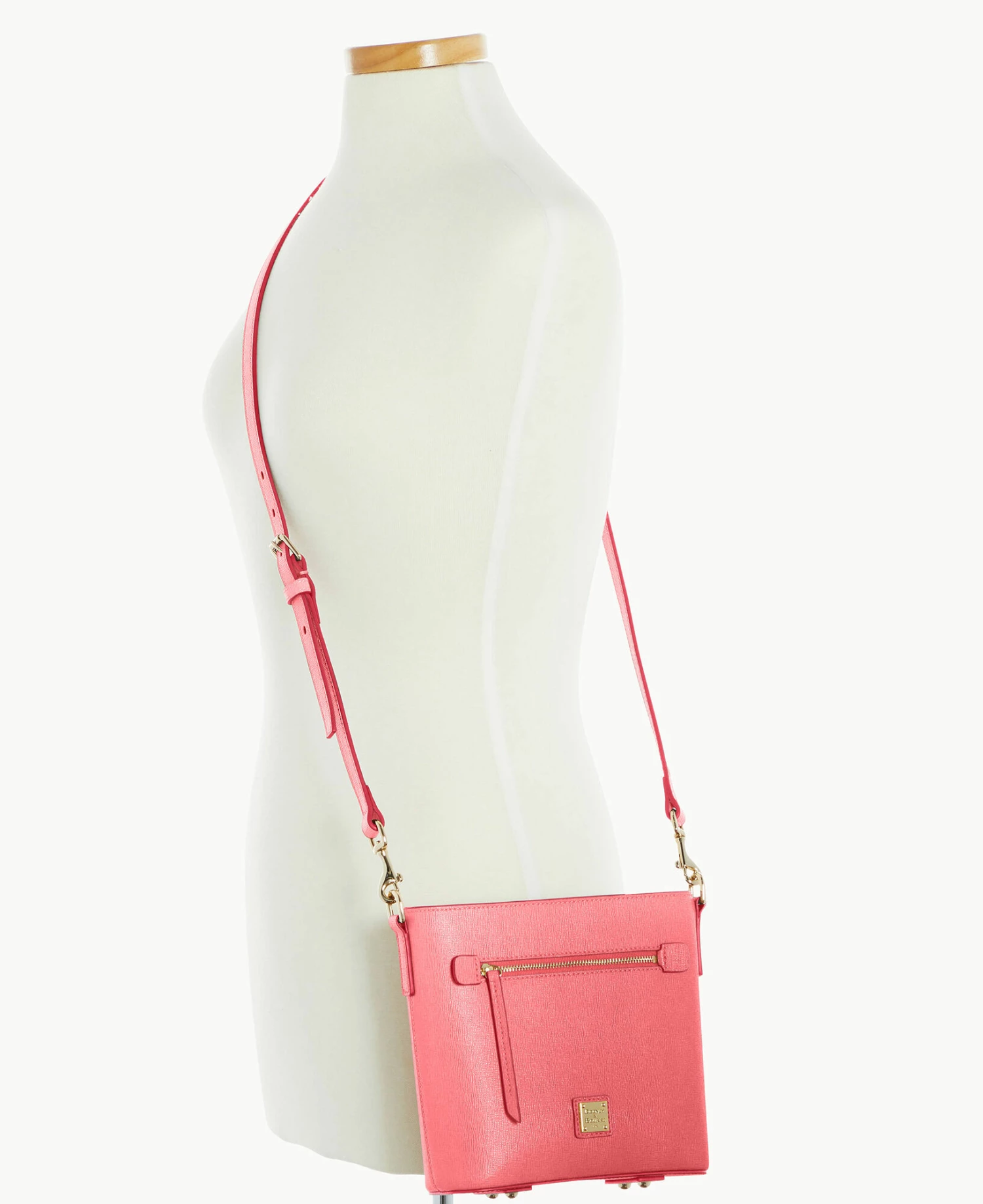 Saffiano Small Zip Crossbody Bubble Gum Saffiano Small Zip Crossbody Bubble Gum -Florentine Shop B1915G SIBZSIBZ0002 ALT4
