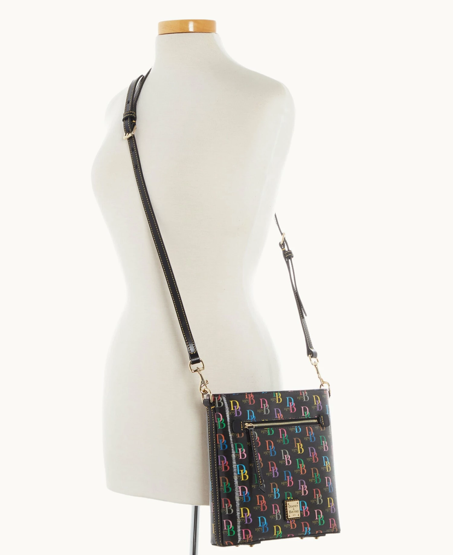 DB75 Multi Zip Crossbody Black DB75 Multi Zip Crossbody Black -Florentine Shop B1920G 5SBLPABL ALT4 1
