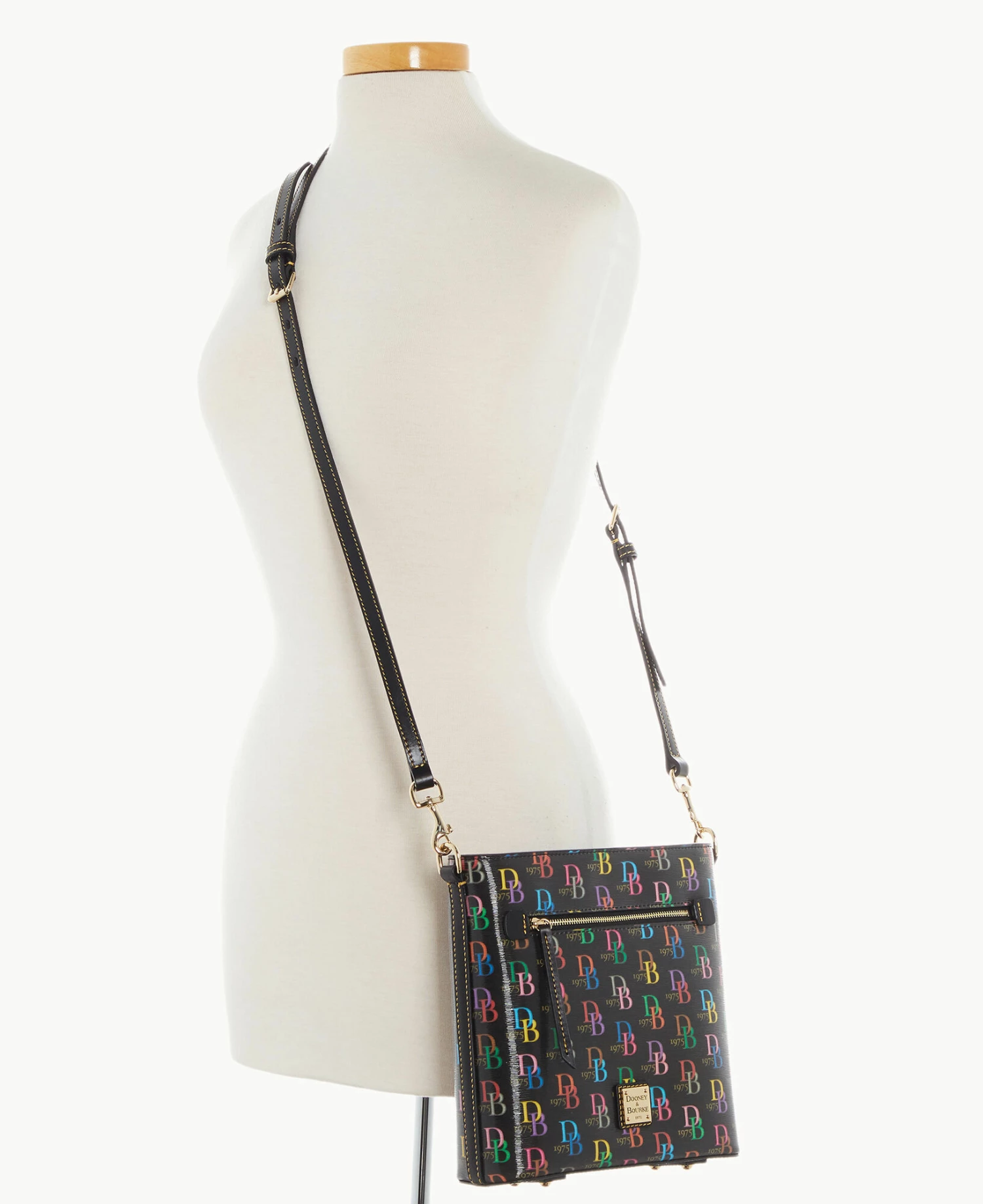 DB75 Multi Zip Crossbody Black DB75 Multi Zip Crossbody Black -Florentine Shop B1920G 5SBLPABL ALT4