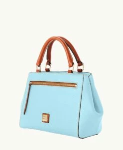 Pebble Grain Small Zip Satchel Caribbean Blue -Florentine Shop B1929G AWYTPATN ALT1 1