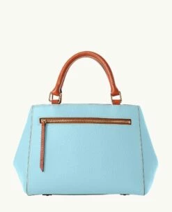 Pebble Grain Small Zip Satchel Caribbean Blue -Florentine Shop B1929G AWYTPATN ALT3 1