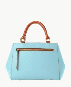 Pebble Grain Small Zip Satchel Caribbean Blue -Florentine Shop B1929G AWYTPATN ALT3